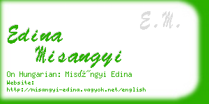 edina misangyi business card